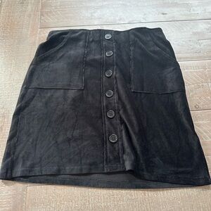 LuLaRoe Black Button-Front Mini Skirt